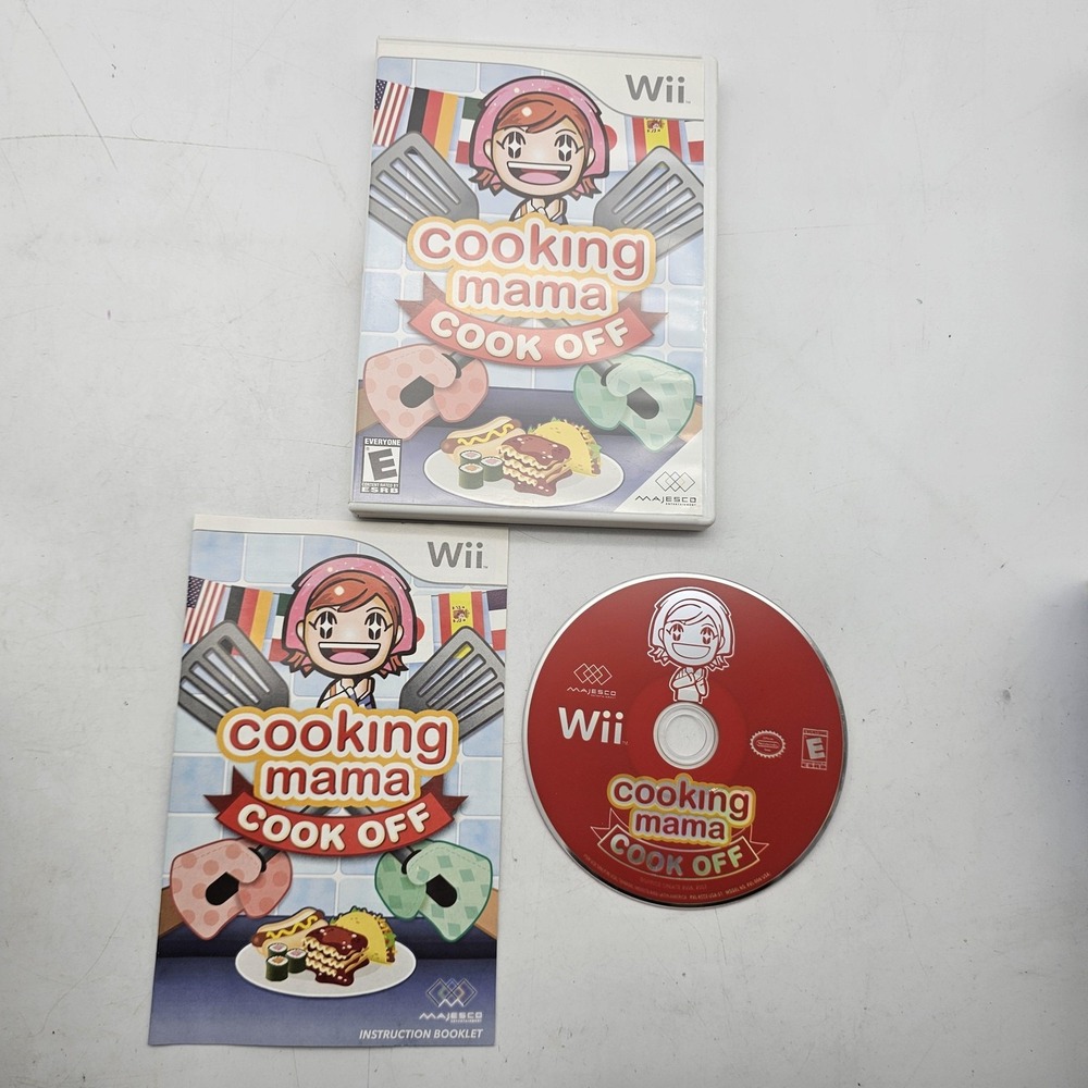 Cooking Mama Cook Off Nintendo Wii Complete CIB Game Case Manual Family Cooking